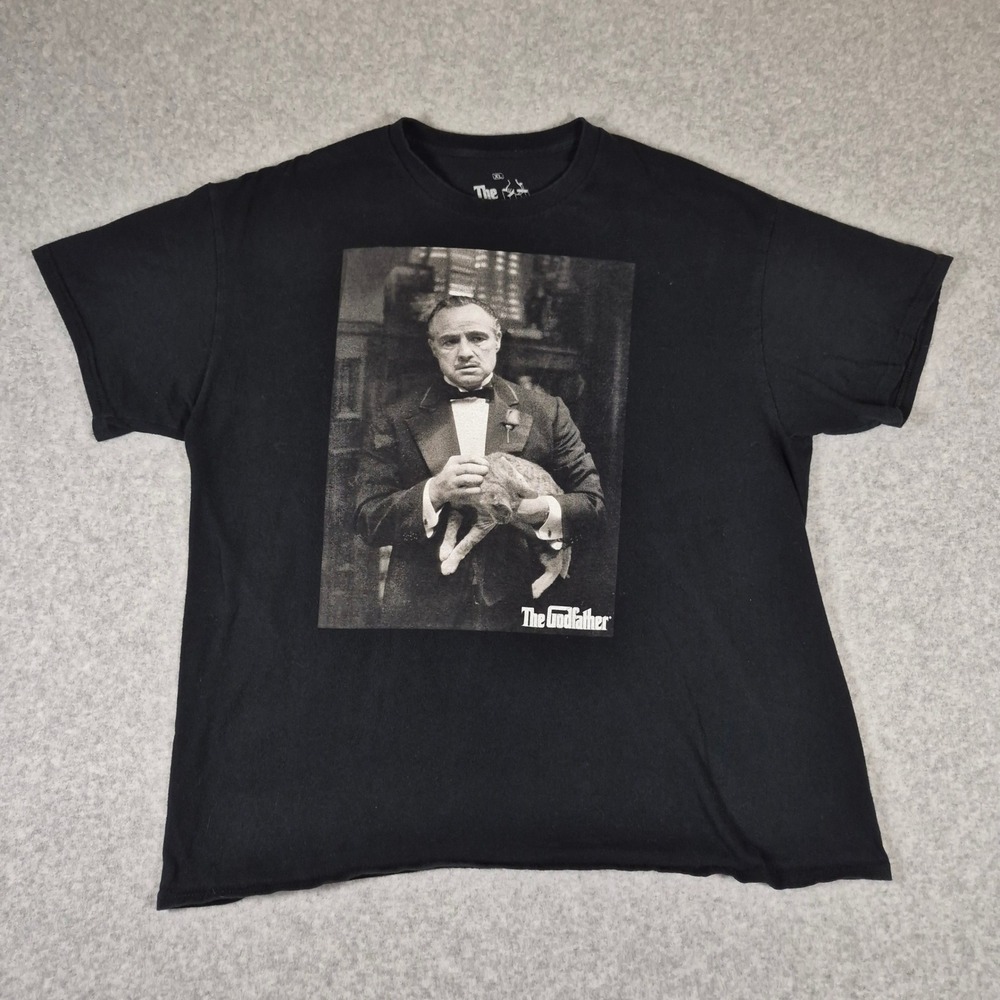 The Godfather Graphic T-Shirt Mens XL Black Corleone Movie Quote Offer Refuse